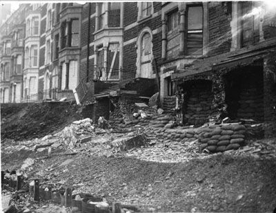 Storm damage to Marine Terrace 1938